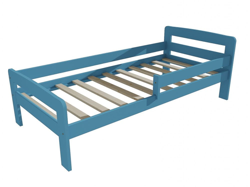 eoshop Detská posteľ so zábranou VMK008C KIDS (Rozmer: 90 x 200 cm, Farba dreva: farba modrá)